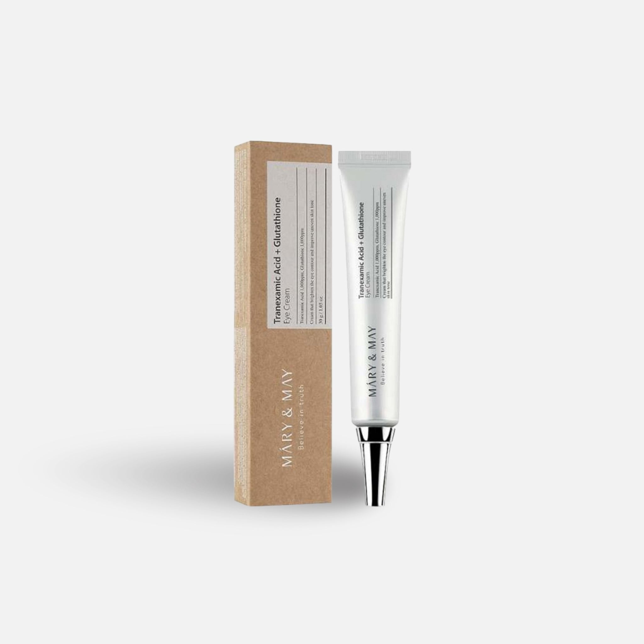 tranexamic acid glutathione MARY & MAY + Eye Cream 30ml | Brightening Korean Eye Cream K-BEAUTY REVIEW: APLB – Flavor:Juicy Strawberry Users report that it Brightness
