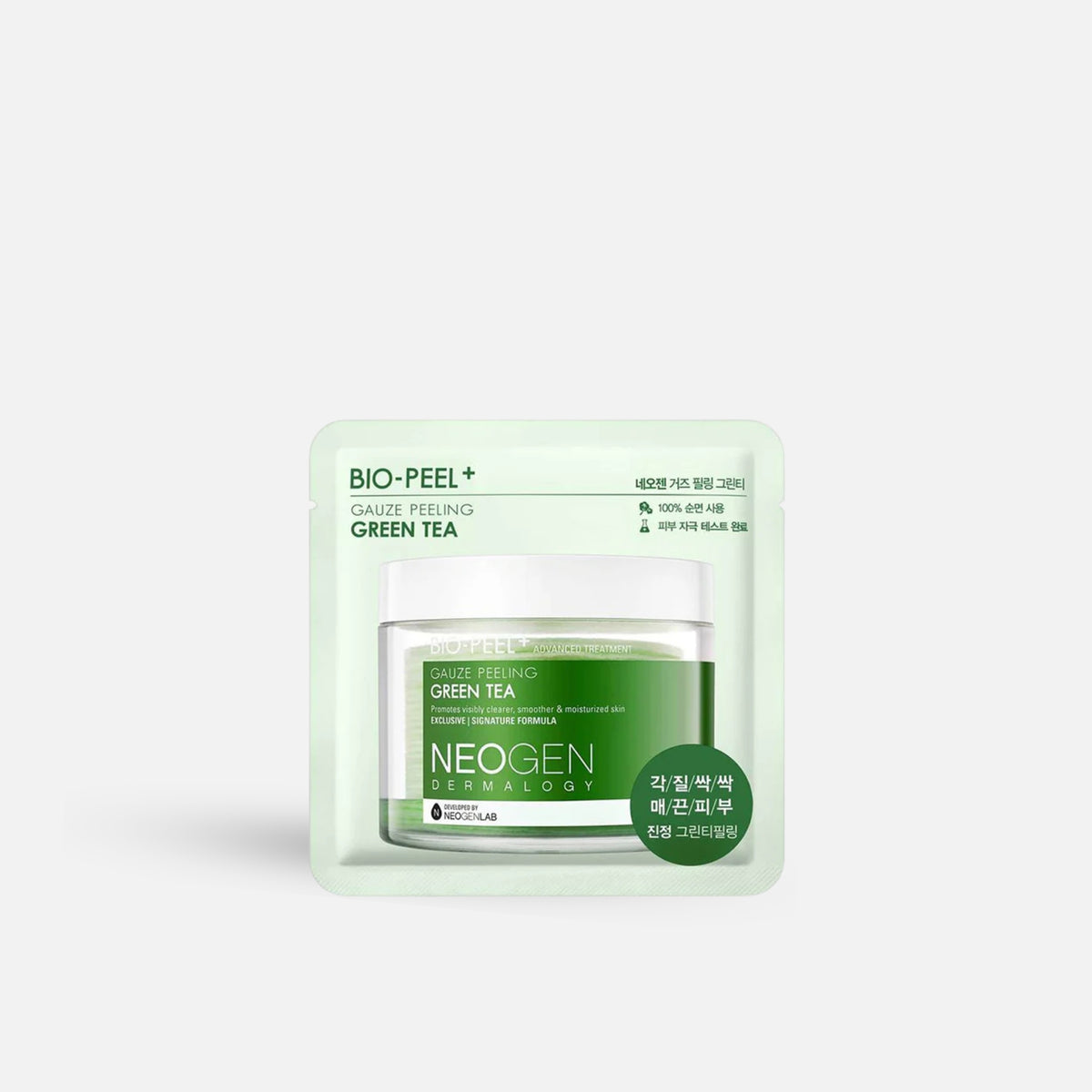 NEOGEN Bio-Peel Gauze Peeling Green Tea Pad 1 Pack | Exfoliating
