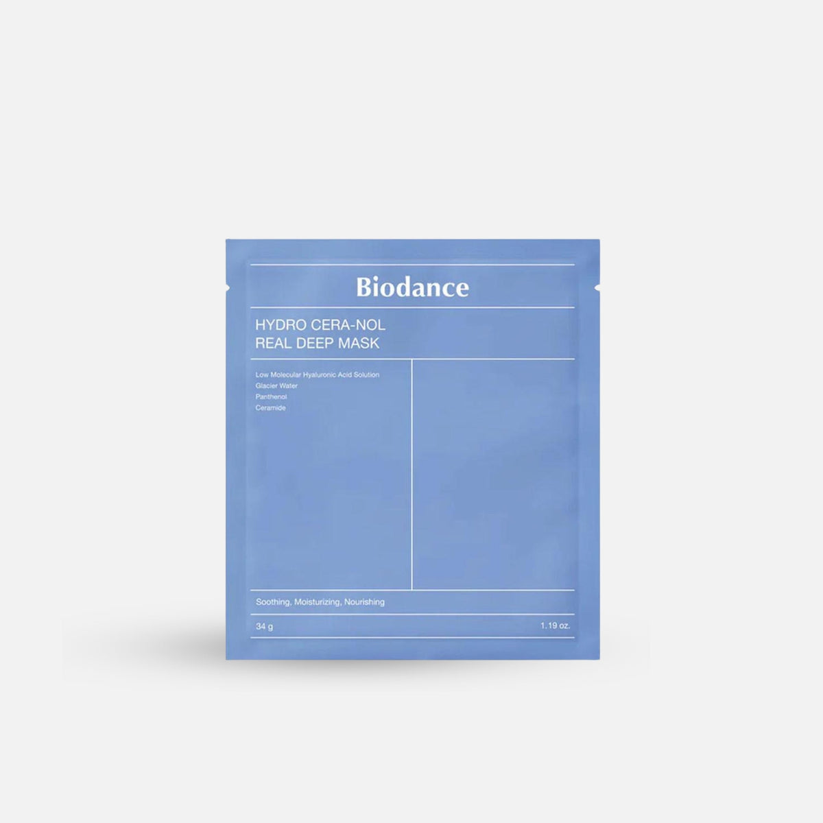 Korean skincare for autumn - BIODANCE Hydro Cera-nol Real Deep Mask hydrating hydrogel sheet mask from Lengbox UK