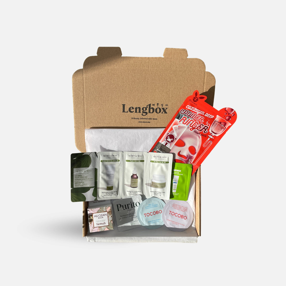 Regular Size Subscription Box Lengbox Free Travel Set Kit with Full Size Subscription Box