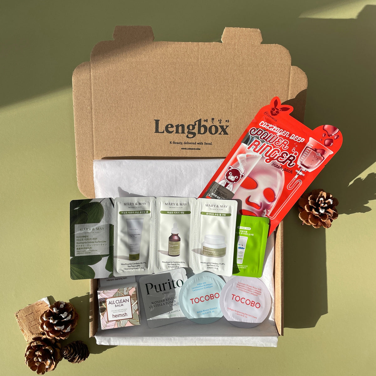 Regular Size Subscription Box Lengbox Free Travel Set Kit with Full Size Subscription Box