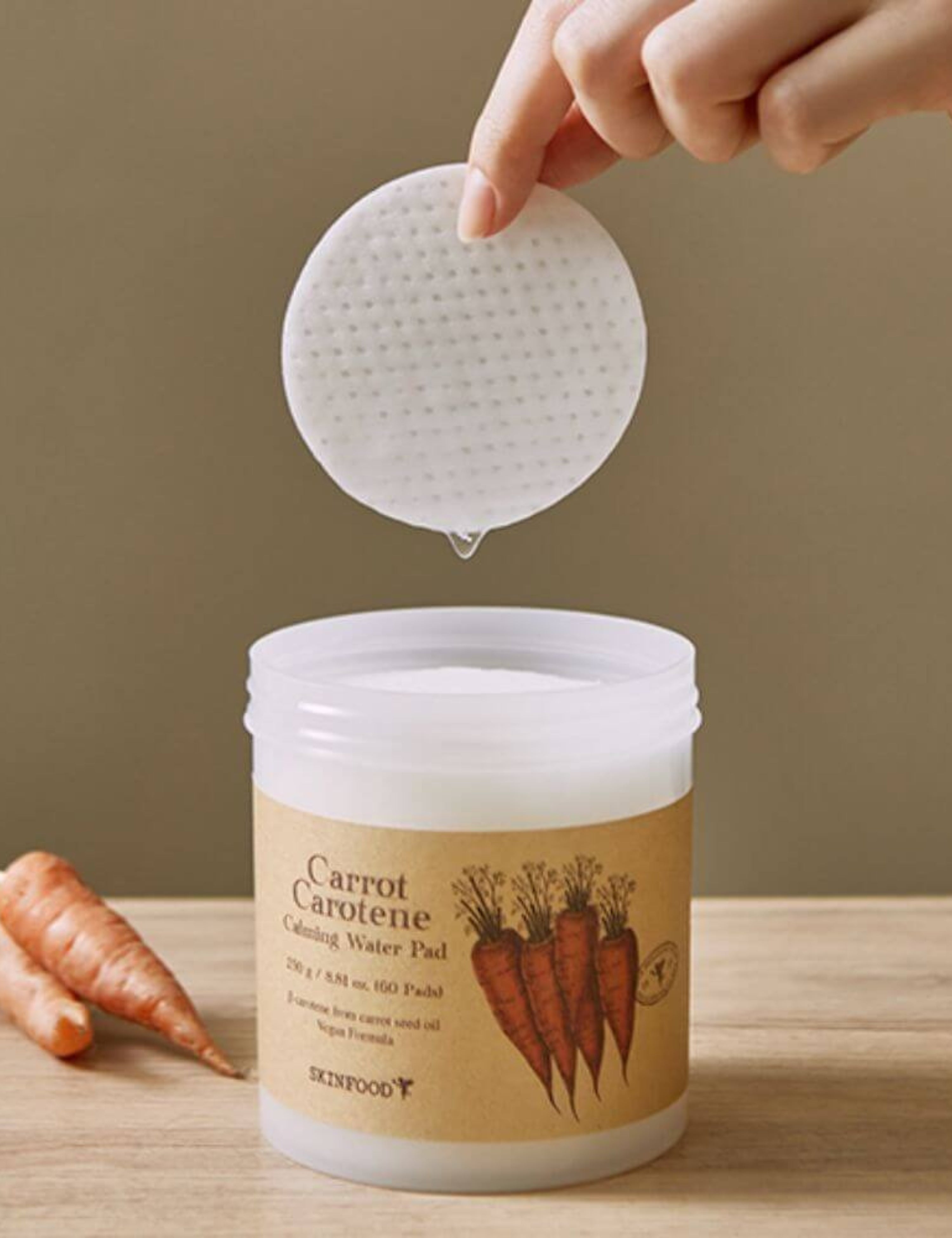 SKINFOOD Carrot Carotene Calming Water Pad 60ea | Toner Pads