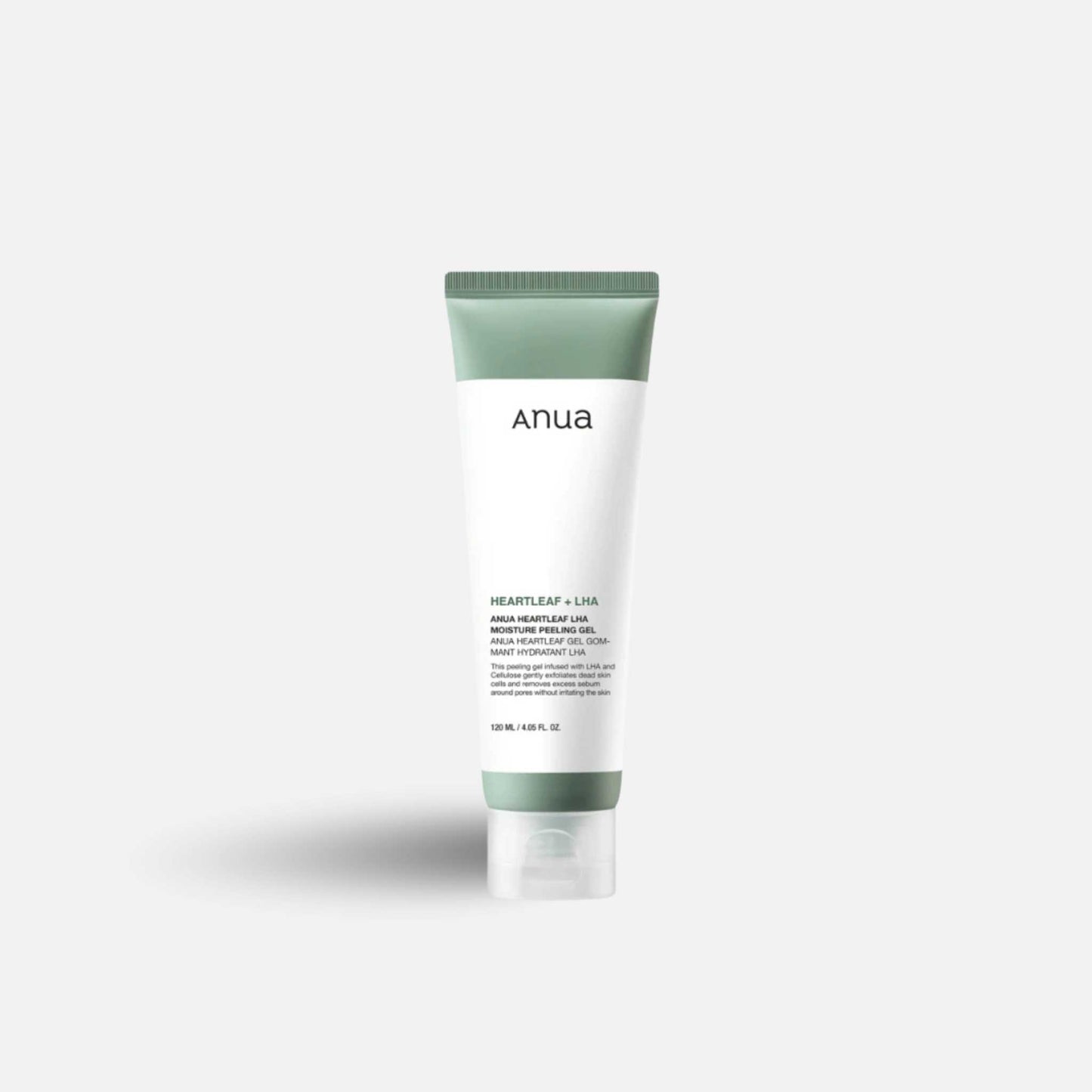 ANUA Heartleaf LHA Moisture Peeling Gel 120ml – gentle Korean exfoliating gel with heartleaf and LHA for smooth, hydrated skin