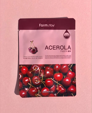 FARM STAY Acerola Visible Difference Mask Sheet