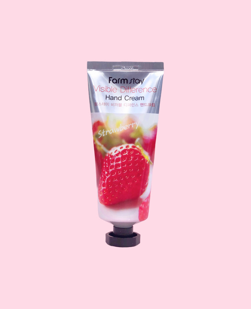 
            
                Load image into Gallery viewer, FARM STAY Visible Difference Hand Cream Strawberry
            
        