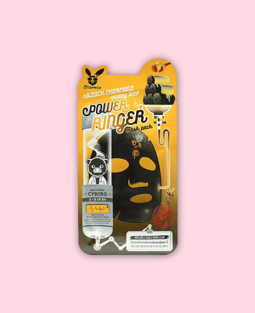 
            
                Load image into Gallery viewer, ELIZAVECCA Black Charcoal Honey Deep Power Ringer Mask Pack
            
        