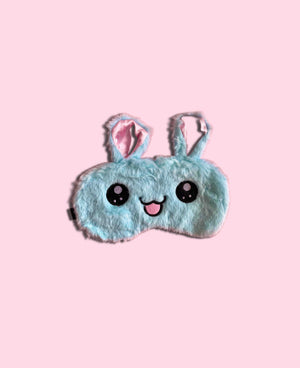 LENGBOX Cute Rabbit Cartoon Plush Sleeping Eye Mask BLUE