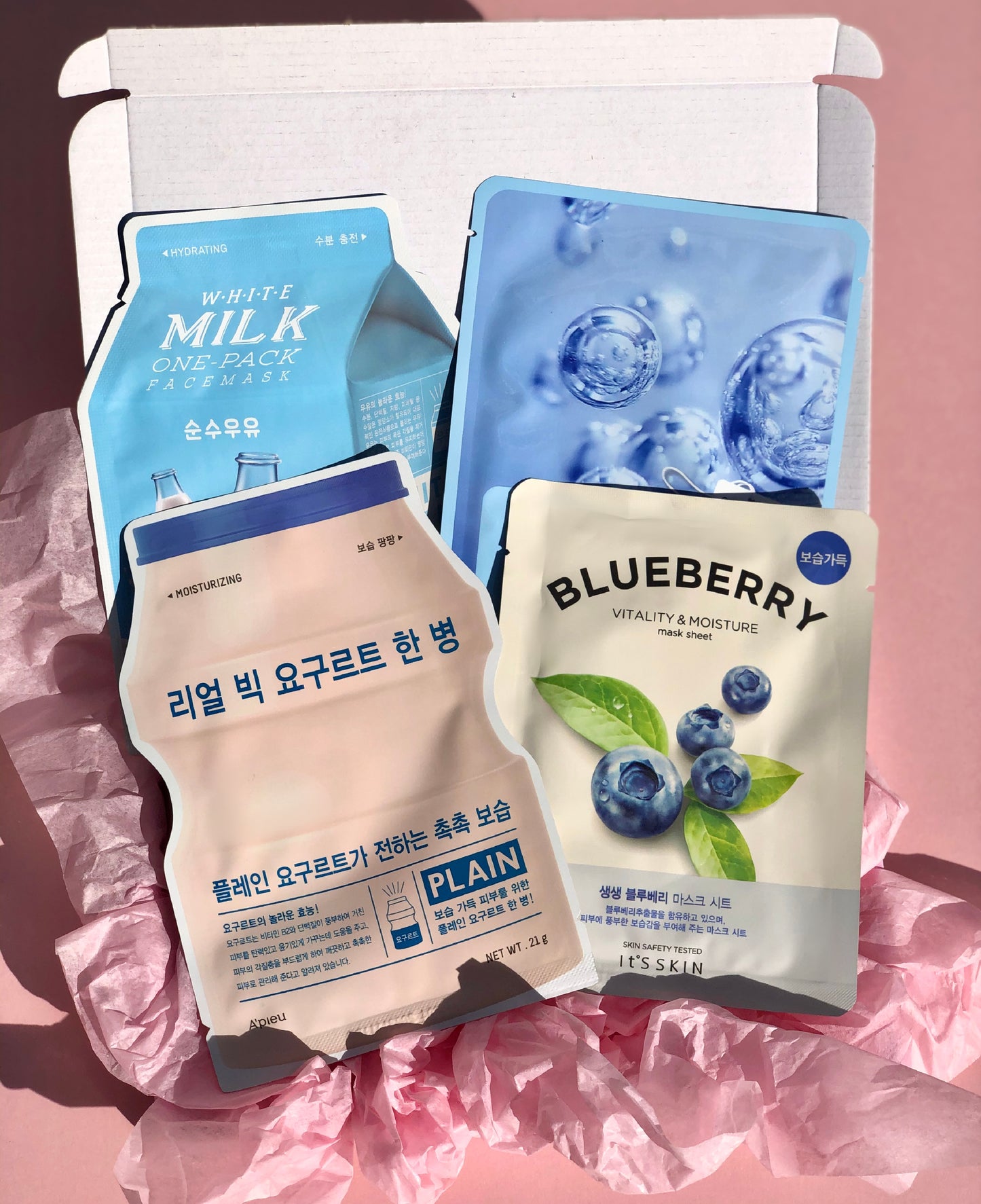Dry Skin Sheet Mask Set (4) face masks Lengbox