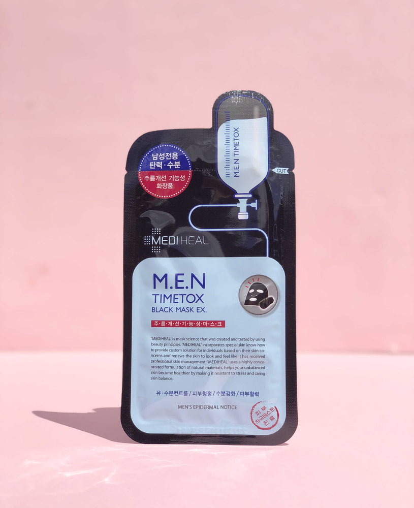 
            
                Load image into Gallery viewer, MEDIHEAL MEN Timetox Charcoal Mineral Mask
            
        