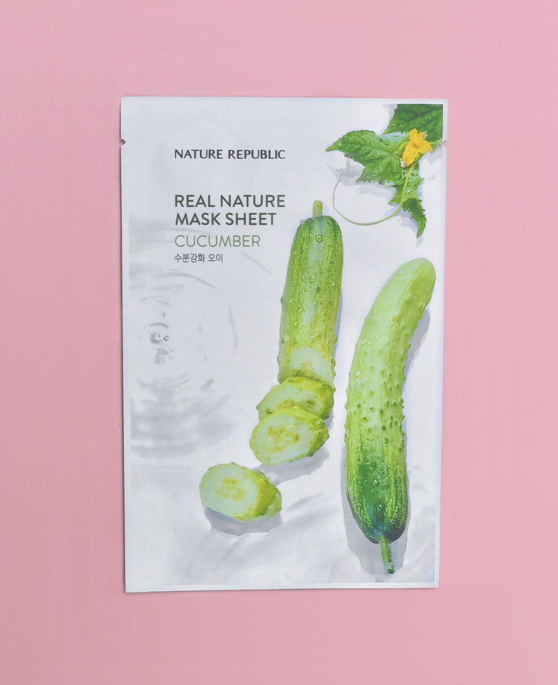 
            
                Load image into Gallery viewer, NATURE REPUBLIC Real Nature Mask Sheet Cucumber
            
        