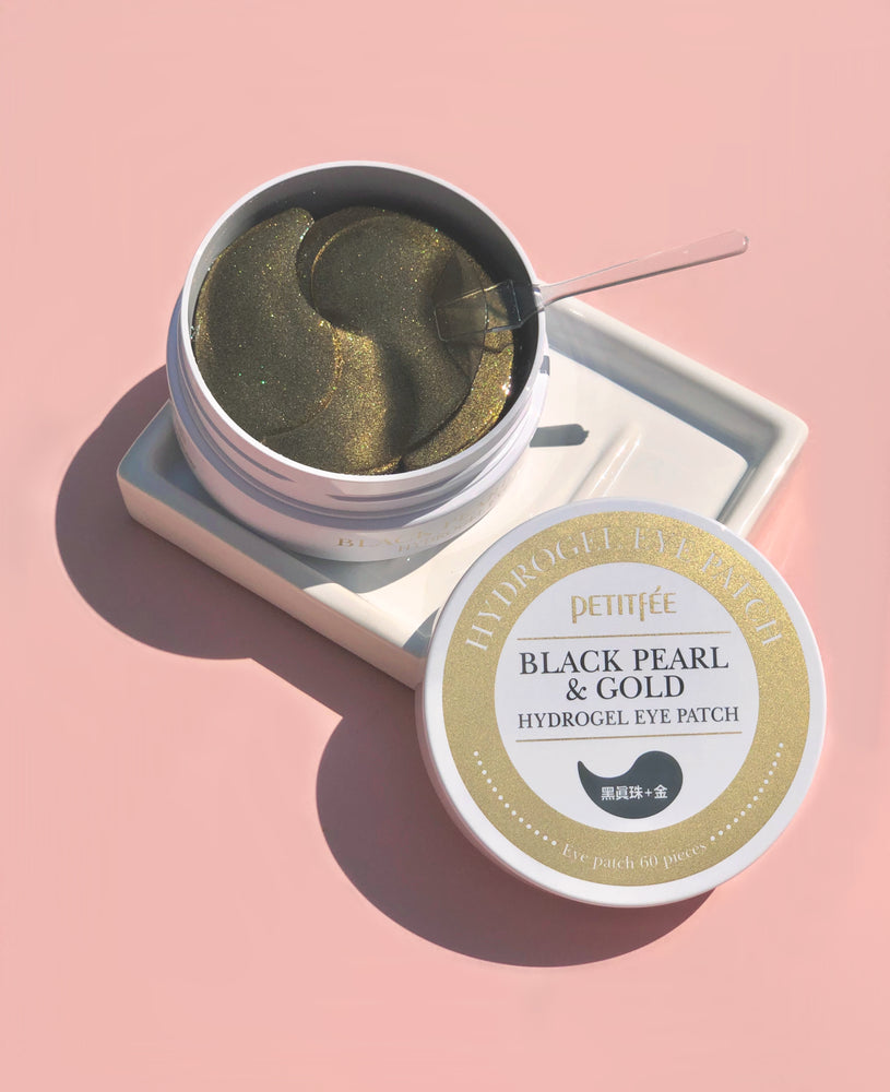
            
                Load image into Gallery viewer, Petitfee Black Pearl &amp;amp; Gold Hydrogel Eye Patches (60) LENGBOX
            
        