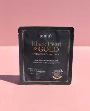 
            
                Load image into Gallery viewer, PETITFEE Black Pearl &amp;amp; gold Hydrogel Mask Pack Face Mask
            
        